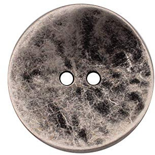 coole wellig silber matt Metall Knöpfe 2 Loch Jackenknöpfe in 4 Größen (5 Stück) (27mm)