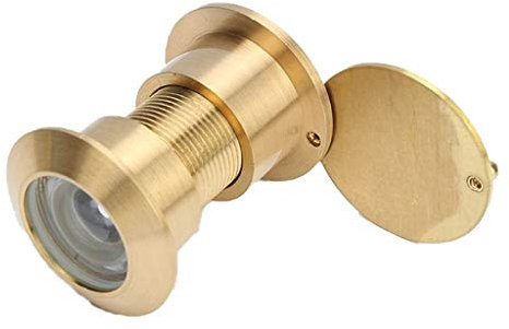 ARCH Kupfer Türspion Kamera 200 Grad-HD Optische Weitwinkel-Video-Türspion Anti-Diebstahl-Tür-Cat Eye Anti-hebel Glasobjektiv Mit Abdeckung Hauptsicherheitssystem (Color : Silver)