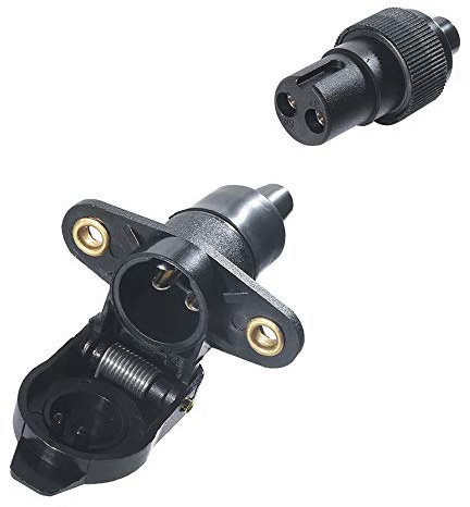 TAEUYYM Prise 2 Broches Femelle-Male Étanche 12V pour Remorque, Compatible Tracteur/Véhicule Agricole/Machines Agricoles