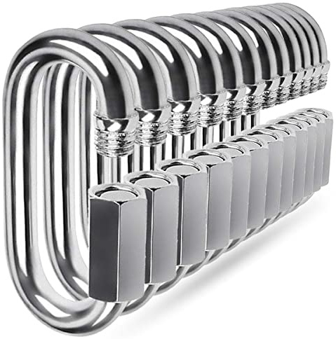 Quick Link, Ekunbuy 304 Stainless Steel Heavy Duty Locking Clips Chain Connector Repair Link Buckle for Swing Outdoor Camping