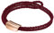 DAVIDOFF HOME RUN Herren Armband Schwarz – sportliches Armband aus handgeflochtenem Kalbsleder – Lederarmband mit Metallverschluss