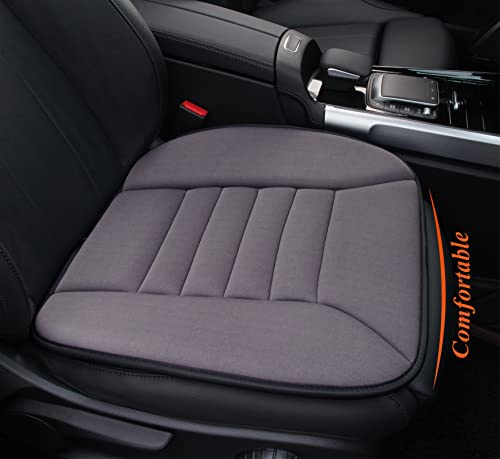kingphenix Coussin de Siège Auto avec Mousse à Mémoire de Forme Confortable de 3 cm, Coussin de Chaise pour Voiture et Bureau (Gris foncé)