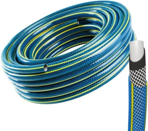 rg-vertrieb Gartenschlauch Schlauch Wasserschlauch Bluebos 4 lagig Bewässerungsschlauch blau UV-beständig (3/4'', 20m)