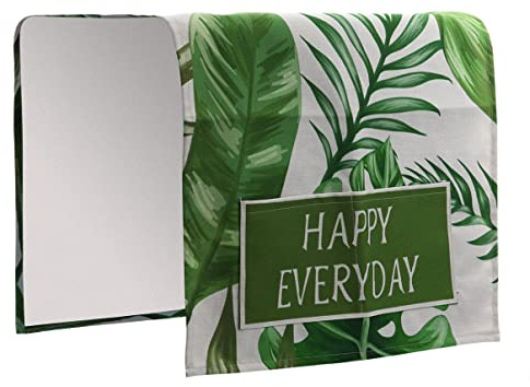 Kühlschrankabdeckung mit Taschen aus Baumwolle Leinen 140x55cm | Kühlschrank und Waschmaschine, Staubabweisend, Atmungsaktiv, Verschleißfest, nicht Einlaufend