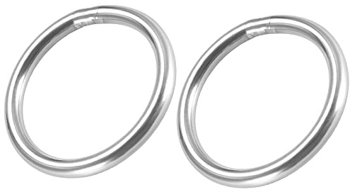 QUARKZMAN 4 Stück Dichtringe geschweißter runder Ring 30mm 40mm AD 201 Edelstahl | 201 Edelstahl