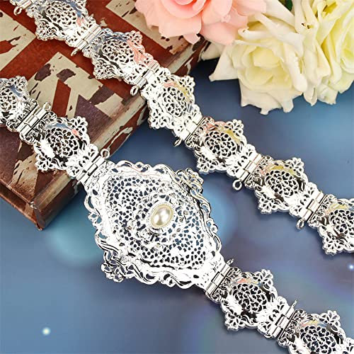 Cinturón de bronce para mujer, cinturón de caftán marroquí, joyería de boda, cadena tradicional Abaya