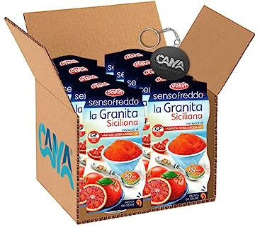 10X Dolfin Sensofreddo La Granita Siciliana Con Succo di Arancia Rossa di Sicilia IGP 200ml [CAIYA® BOX da 10 Confezioni]