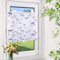 Plissee ohne Bohren Blumenmotiv 85x130cm(BxH) Weiß Plissees Klemmfix ohne Bohen Blickdicht Faltrollo Lichtdurchlässig Rollos für Fenster ohne Bohren