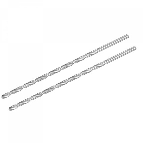 TA-VIGOR 2Pcs 6.5mm Extra Long Twist Drill Bits 250mm HSS Straight Shank | High Speed Steel Spiral Drill Bits for Wood, Metal, Aluminium and Plastic