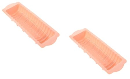 LIFKOME 2pcs Silicone Caterpillar Loaf Molds for Baking Hot Dog Shape Bakeware DIY Cake and Bread Forms Non-Stick and Easy to Clean Suitable for Oven and Microwave