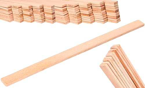 ToolSpace 50 x träfärgomrörare – 300 mm – naturlig och robust träomrörare för olika typer av färger, lack, betning – ergonomiskt handtag – lätt blandning