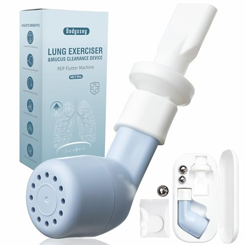 Bodyssey Entrenador de respiración avanzado, diseño de válvula de aleteo para despejar las vías respiratorias, dispositivo compacto de ejercicio respiratorio con tecnología OPEP