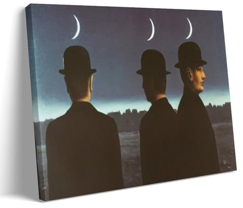 WANGLIDD Rene Magritte Malposter Die Geheimnisse des Horizonts, dekoratives Gemälde, Leinwand, Wandkunst, Wohnzimmer, Schlafzimmer, 40 x 60 cm