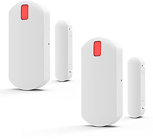 HXLZYF Sensore per porte e finestre, trasmissione di frequenza 433 MHz, estensibile, adatto per sistemi di sicurezza per la casa e allarmi domestici (2 pezzi)