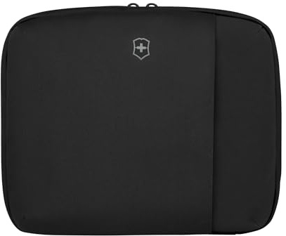 Victorinox Travel Essentials Toiletry Bag, Kosmetiktasche zum Aufhängen, Kulturtasche mit Wasserdichtem Fach, Reise-Accessoire, Damen/Herren, Schwarz