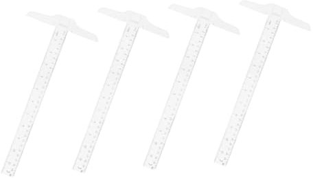 SECFOU 4stücke Transparente T-förmige Lineale T-square Messwerkzeuge Für Präzises Zeichnen Und Messen Architektur Ingenieurwesen Und Handwerk Für Schüler Und Kreative