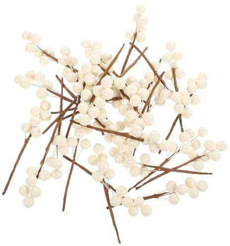 CONGARTENO 30stücke Künstliche Beerenzweige Für Weihnachten DIY Fotodekoration Winterdeko Bastelbedarf Für Weihnachtsbaum Und Kränze Realistische Kunstbeeren
