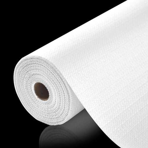 ALIUNI Drawer Liners Non-Adhesive, 30 x 300cm Non-Slip Shelf Liner for Kitchen Cupboards, Waterproof Oil-Proof BPA-Free Cabinet Mat for Fridge Pantry Bedroom Wardrobe Bathroom, White