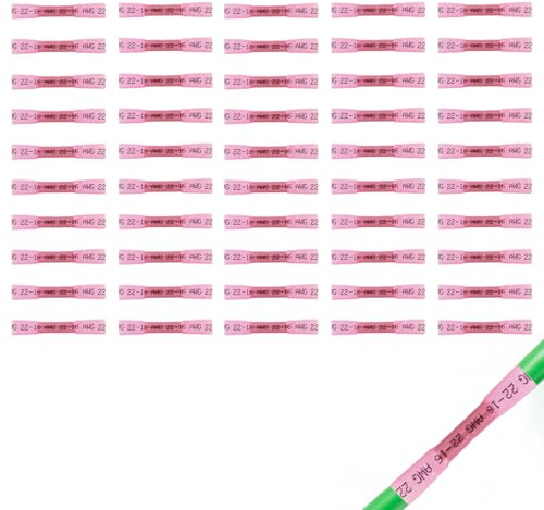 50 Stück wasserdichte Quetschverbinder 22-16AWG, Rot Kabelverbinder, Schrumpfstoßverbinder, Schrumpfverbinder, langlebige Crimpverbinder für sichere Kabelverbindungen, Stossverbinder (AWG 22-16)