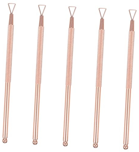 LOLIPPYY 5piezas Quitesmalte De Acero Inoxidable Herramienta Para Quitar Uñas De Gel Kit Para Quitar Uñas De Gel Empujador De Cutículas Práctico Para Manicura