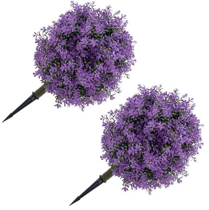 KIMISS Plantes Topiaires de Cyprès Artificielles, 2 Pièces, Buissons de Faux Cèdre de 23.6 Pouces avec Pointes pour Porche, Patio, Décoration de Jardin