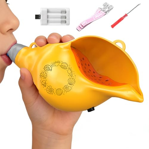 Leksaksinstrument - 54 ljudeffekter vindinstrument, horn för dubbel konchdesign | spelar djur och rim, pedagogisk musikleksak, roligt och vindinstrument