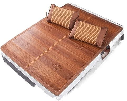 Bambu Cooling Sleeping Mat, Andningsbar is Silke Sommarplatta, Vikbar Non-Slip Madrass Topp för varma nätter, bärbar och är Hållbar vila lösning