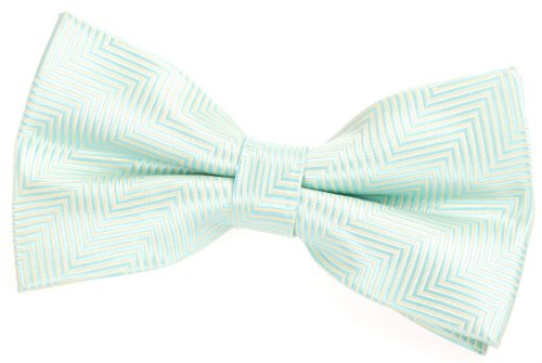 Retreez Pajarita hombre a rayas en espiguilla para, preanudada, 13 cm Verde menta