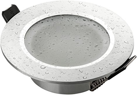 SEBSON Gehäuse für Einbaustrahler Bad IP44 mit GU10 Fassung 230V | Geeignet für LED & Halogen Lampen 230V, Einbaurahmen Aluminium, Lochdurchmesser 70mm (67-83mm) für Einbau Deckenleuchten