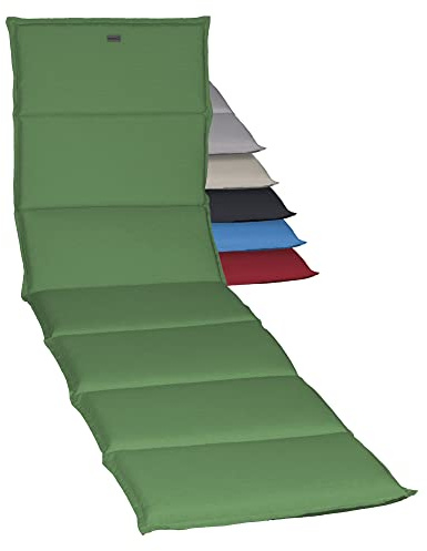 acamp Gartenliege Auflage Paddy Model N | Sonnenliege Auflage Made in EU nach Öko-Tex Standard | Lichtechte Auflage Gartenliege mit Ausbleich-Schutz | Atmungsaktive Liege Auflage in Hell-Grün