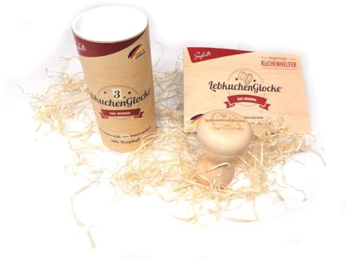 Seifert Lebkuchenglocke 3 cm Ø - Holz-Lebkuchenform - Lebkuchen-Präger aus Holz - Mini-Amerikaner