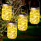 MZJAUVF 4PCS Lanterne Solaire Exterieur Jardin, 30 LED Lanterne Lampe Solaire Exterieur, IP65 Imperméable à l'eau Mason Jar Lampes, Lampe Solaire Exterieur Jardin pour Cour, Mariage, Noel, Fête