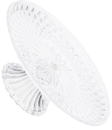 Homoyoyo Plateau à Fruits Décoratif Acrylique Transparent avec Pied pour Table ou Comptoir pour Présentation de Collations et Desserts