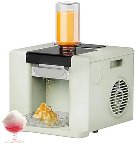 Korean Bingsu Shaved Ice Machine, Snowflake Snow Maker Ice Cream Machine with Touch Screen, 60kg/24h, Automatic Cleaning for Commercial/Home,Green