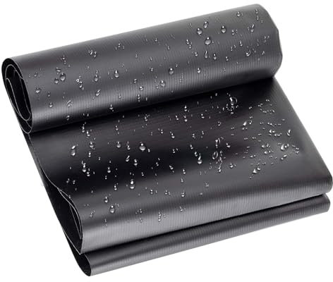 Strapazierfähige schwarze Teichfolie aus HDPE für Koiteiche und Wassergärten, groß, 8 x 10 m, Membran für Fischteiche, langlebige Unterlage, flexible Teichauskleidung