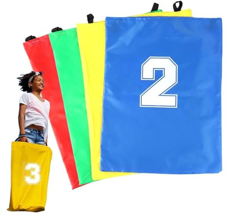 Borsa Da Corsa Sacchi Patate | Set 4 Pezzi - Giochi Tracciati per Adulti, Giochi Prato Bambini, Attività All'aperto Bambini
