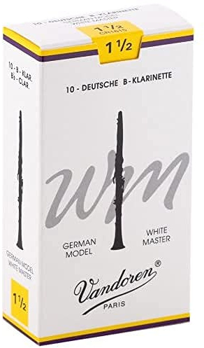 Vandoren CR1615 Blätter für deutsche Weißmeister Bb-Klarinette (Stärke 1,5) (10 Stück)