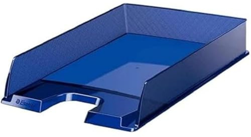 Esselte Corbeille à Courrier A4, Bleu Transparent, Europost, 623600