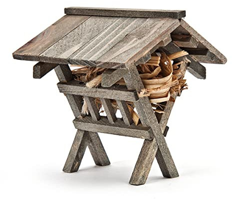 VBS Miniatur Futterkrippe ca. 7cm aus Holz Modelleisenbahn Krippe Weihnachten Modellbau