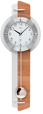 AMS Funk Pendeluhr, Holz, Mehrfarbig, 80 x 35 x 20 cm