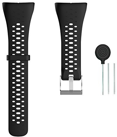 WEINISITE Correa para Polar M400,Silicona Repuesto Pulsera para Polar M400/Polar M430 Running Watch (Negro)
