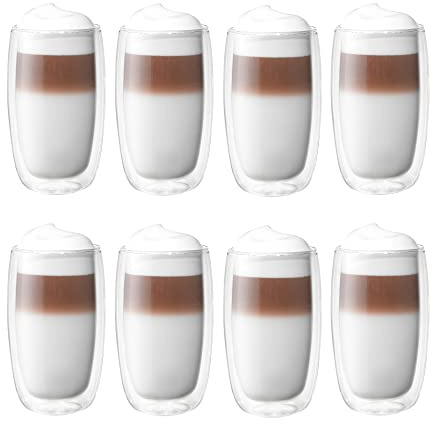 ZWILLING Sorrento 8-pc Double-Wall Glass Latte Cup Set
