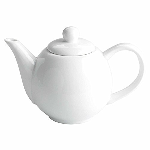 Moonlight Ceramic Tea Pot White 13oz / 370ml - Set of 6 - Small Porcelain Teapot