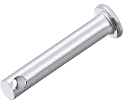 sourcing map 20 Stück Steckbolzen Einloch Gabelbolzen Rundbolzen Flachkopf, 5mm X 30mm Splintstift Verzinkung Massiver Stahl Lochbolzen