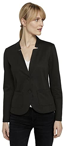 TOM TAILOR Le signore Blazer con struttura 1021199, 14482 - Deep Black, M