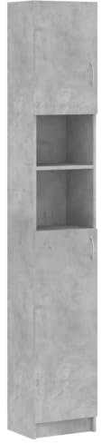 vidaXL Badezimmerschrank Waschküche Regal Badezimmer Schrank Badschrank Badmöbel Hochschrank Betongrau 32×25,5×190 cm