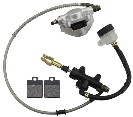 GOOFIT Conjunto De Cilindro Maestro De Freno De Disco De Pie Trasero Con Pastillas De Freno Reemplazo Para 110cc 125cc 150cc 200cc 250cc Atv Quad Dune Todoterreno