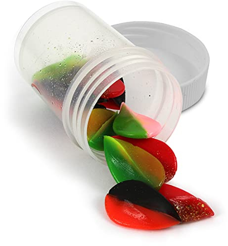 Storfisk fishing & more 12er Set Rotationsköder für Forellen Propeller Weichgummi, aromatisiert in Dose, Farbe :Farbmix 8 (Knoblauch)