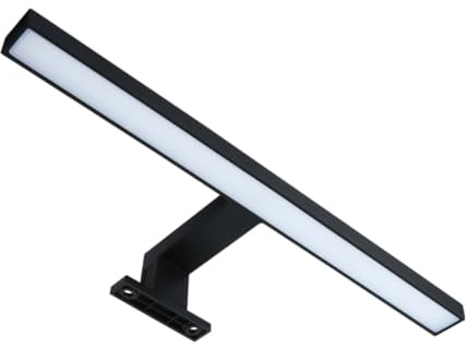 Evotrade Applique LED 30 cm. per Specchio Bagno - Lampada IP44 Waterproof, Luce Uniforme, Ideale per Cucina, Bagno e Ambienti Moderni - 4000K - Luce Neutra (Colore: Nero Opaco)