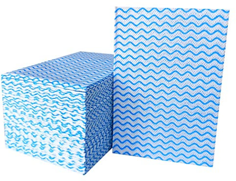 KMAKII Disposable Cleaning Cloth,Blue Cloths,Cleaning Cloth,All Purpose Cloths Disposable Kitchen Dish Cloths,7.8x11.8,Blue 200pcs